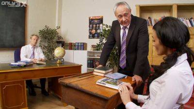 Lexi Ward and her two professors get down and dirty with each other in a wild threesome - sexu.com