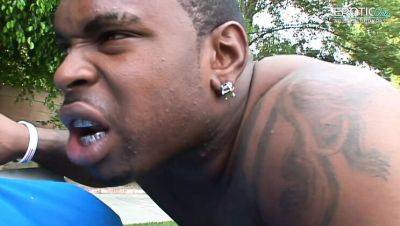 Hot Threesome in the Garden with Best Friend and Stepbrother - Rough Hardcore Action - veryfreeporn.com