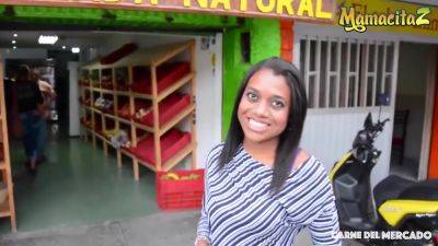 Hot Oiled Ass Ebony Latina Gets Her Tight Pussy Fucked - hotmovs.com