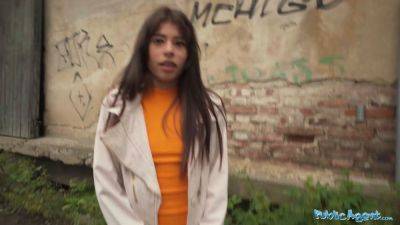 Watch this slim babe get pounded hard in a public van - sexu.com