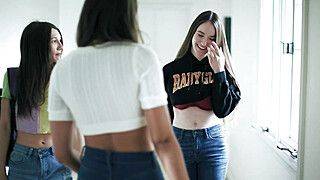 Hazel Moore - Maya Woulfe - Gizelle Blanco - Brunette finds stepsis secret girlfriend - ah-me.com