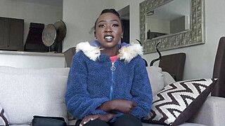 Steven Hard - Skinny Ebony Babe Willing To Go All The Way For The BWC Agent - ah-me.com