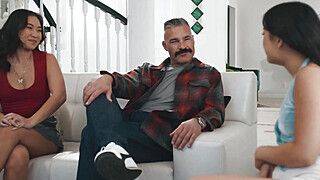 Lulu Chu - Charles Dera - Kimmy Kimm - Perv stepdad fucking asian stepdaughters - ah-me.com