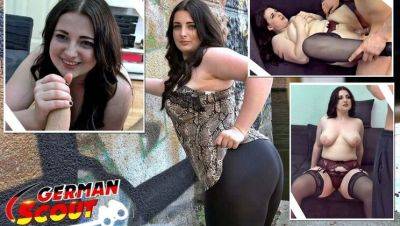 Curvy German Teen Elisa18 with Big Ass and Saggy Tits Fucks Hard in Casting Scene - veryfreeporn.com - Germany