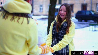 Mirka's steamy Valentine's Day surprise: romantic sex with small tits brunette babe - sexu.com