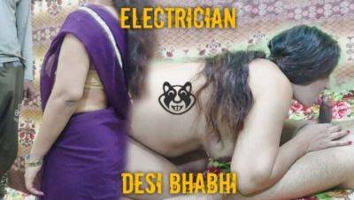 Desi Bhabhi Fucked Hard by Indian Electrician with Big Cock - Tight Pussy Action - veryfreeporn.com - India - Pakistan