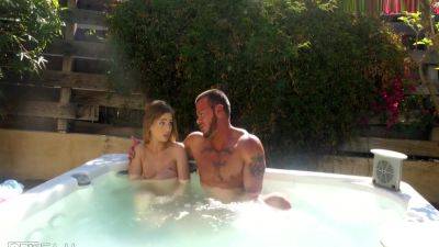 Sydney Cole - Sydney Cole In Stepsister Stepbrother Fuck In The Jacuzzi - hotmovs.com