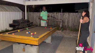 MilfCandy Samantha loses at Pool and takes long BBC - hotmovs.com