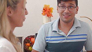 Aiden Ashley - Barbie Feels - Aiden Ashley and Barbie Feels Get Spread out and Stuffed by Their Stepsons on Thanksgiving - ah-me.com