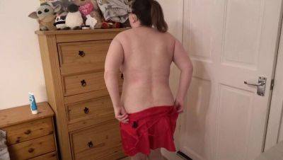 Blonde Wife Teases with Butt Plug in Stockings - porntry.com