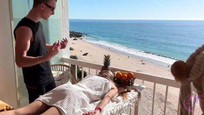 Sexy Blonde Teen Gets Hot Massage from On-Call Masseur - Spirite Moon - porntry.com