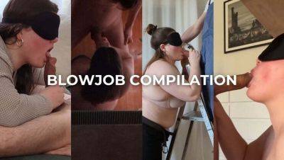 Best Blowjob Compilation: Sloppy Deep Throat & Big Tits - German Amateur Couple - porntry.com - Germany