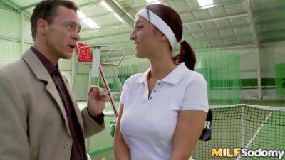 Double Penetration On The Tennis Court - Screw Hard - Lea Lexus - hotmovs.com