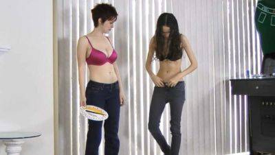 Hot Stripscotch Game with Ryanne Lazerbunny - Big Tits, Brunette, and Lesbian Fun - veryfreeporn.com