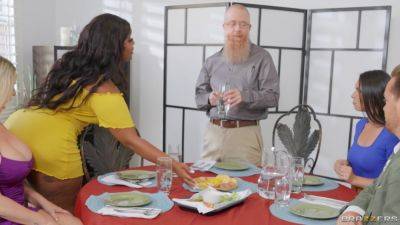 Jenna Starr - Debauchery At The Dinner Party With Kyle Mason, Jenna Starr, Jayla Page - Brazzers - hotmovs.com