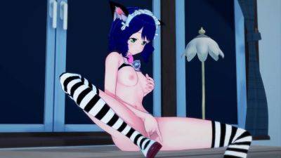 Hot Cat Girl Cyan Hijirikawa Fingers Her Pussy - Show By Rock Hentai - upornia.com