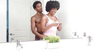 Pretty Natural Afro Ebony Gets Her Pussy Shaved, Devoured, and Fucked (2 ROUNDS!!) - ah-me.com