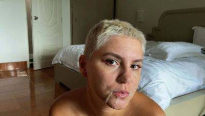 College Blonde Cheats on BF with Roommate - Hot Cowgirl Sex & Facial Cumshot - porntry.com - Russia