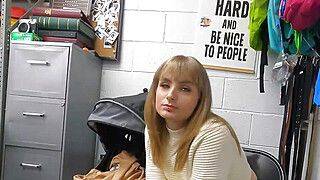 Busty hottie caught and fucked with stolen sex toys - ah-me.com