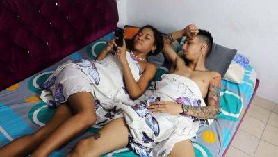 Long Haired Brunette Stepsister Shares Room and Gives Me Intense Orgasms - Homemade POV - porntry.com - India - Colombia