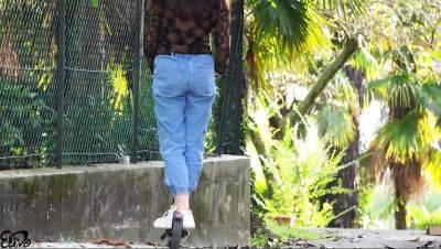 Hot Brunette ElivaLove Sucks Cock and Swallows Cum in Garage - porntry.com