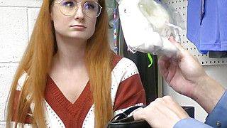 Redhead caught red handed with a stolen butt plug - ah-me.com