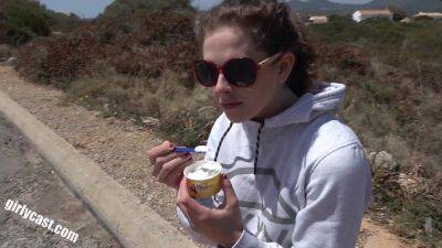 Yoga Girl Mira Public Pov Incl. Bts - hclips.com