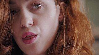 ULTRAFILMS Amazing redhead girl Cherry Candle fingering her pussy on the bed. - ah-me.com