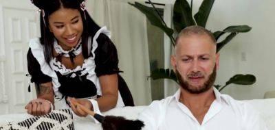 Drilling Asian maid from behind - inxxx.com