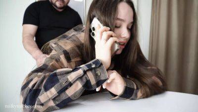 Happy Ending - Step Sister Arina Love Fucked Hard While Talking on Phone - Rough Missionary & Cowgirl Action - porntry.com - Russia