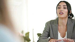 Vanessa Sky - Kayley Gunner - Busty blonde rims petite latina lawyer - ah-me.com