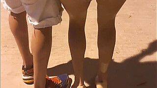 hot married blonde fucking two strangers in the parking lot after leaving the funk dance - cuckold b - ah-me.com