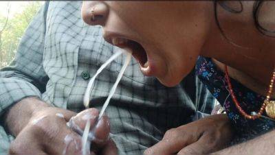 Indian Step Sister Seema Takes Big Cock Cumshot in Mouth - Desi Blowjob & Cum Swallow - porntry.com - India