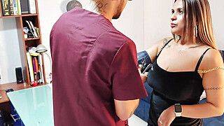 My patient comes for a checkup and I end up fucking her hard in the office - ah-me.com