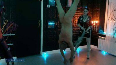 Hot German Mistress Alessa Milano Whips Slave Upside Down - Hard BDSM Punishment - xxxfiles.com - Germany