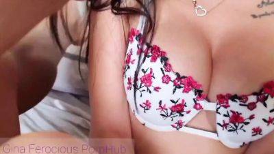 Nick Moreno - Muscular Stud Nick Moreno Fucks Busty Wife Gina Ferocious Hard - POV Blowjob & Cum in Mouth - veryfreeporn.com - Spain