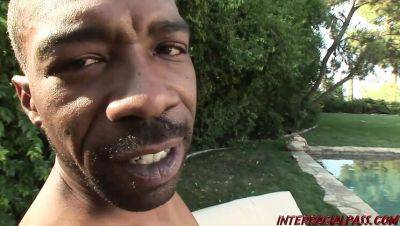 Busty Blonde MILF Whitney Fears Takes BBC By The Pool - Doggy & Facial - porntry.com