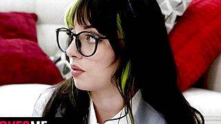 Step Bro’s Cum-Filled Anatomy Lesson Turns Into Hardcore Threesome With His Slutty Stepsisters - ah-me.com