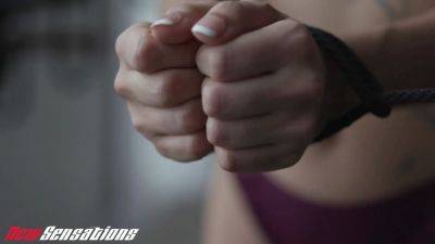 Aaliyah Hadid Tied Up For Rough Fuck Session - sexu.com