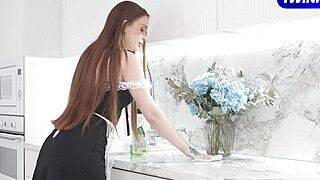 Nice Fuck with a Cute Maid in Stockings - ah-me.com