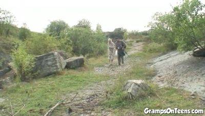 Chubby teen and oldie on grandpa cock - hotmovs.com