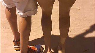 hot married blonde fucking two strangers in the parking lot after leaving the funk dance - cuckold - ah-me.com