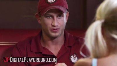 Jesse Jane - Busty Pigtail Blonde Fucks The Pizza Man With Jesse Jane - hotmovs.com