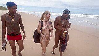 I went to the nude beach in Bahia to give it to the hotties. - ah-me.com