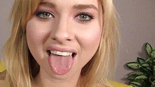 Billy Glide - 18 Year Old First Timer Gets The Cum On Her Tits - ah-me.com