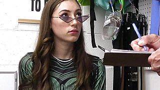 Alien fanatic hottie busted and fucked by a mall cop - ah-me.com