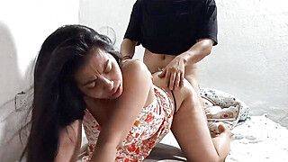 My wife's best friend always wears a dress because she knows I just have to slide her thong on to give her a quick fuck - ah-me.com