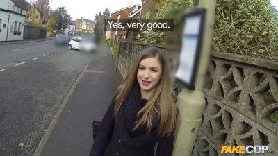 Faux cop - Stella Cox is screwed in the ass by uniformed policeman - sexu.com