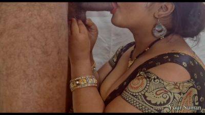 :- Stepmom Give Bj To Stepson While Hiding - desi-porntube.com - India