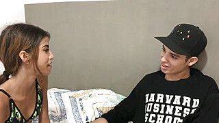 My little virgin stepsister asks me to let her learn how to give oral with my big cock - CUMSHOT - ah-me.com